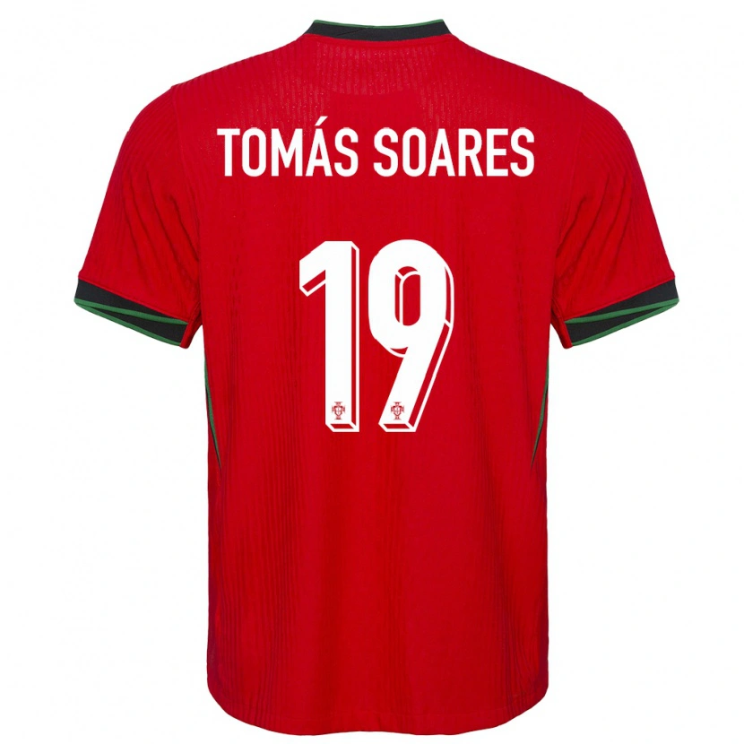 Danxen Niño Camiseta Portugal Tomás Soares #19 Rojo 1ª Equipación 24-26 La Camisa México