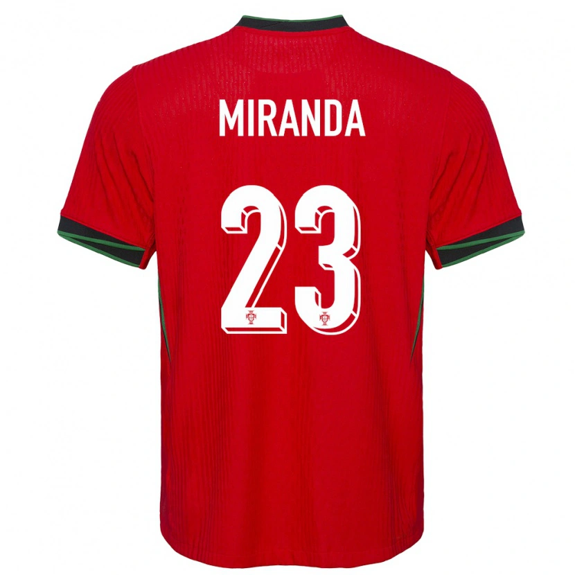 Danxen Niño Camiseta Portugal João Miranda #23 Rojo 1ª Equipación 24-26 La Camisa México