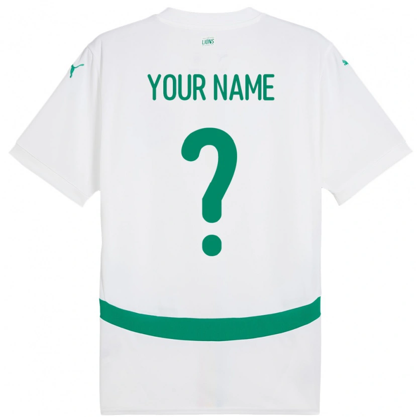 Danxen Niño Camiseta Senegal Su Nombre #0 Blanco 1ª Equipación 24-26 La Camisa México