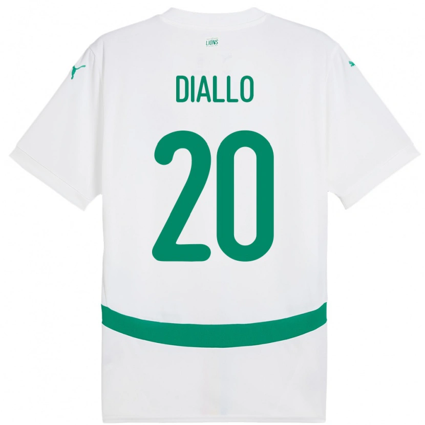 Danxen Niño Camiseta Senegal Habib Diallo #20 Blanco 1ª Equipación 24-26 La Camisa México