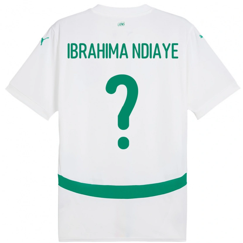 Danxen Niño Camiseta Senegal Mbaye Ibrahima Ndiaye #0 Blanco 1ª Equipación 24-26 La Camisa México