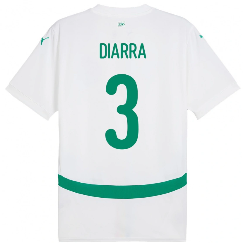 Danxen Niño Camiseta Senegal Djibril Diarra #3 Blanco 1ª Equipación 24-26 La Camisa México