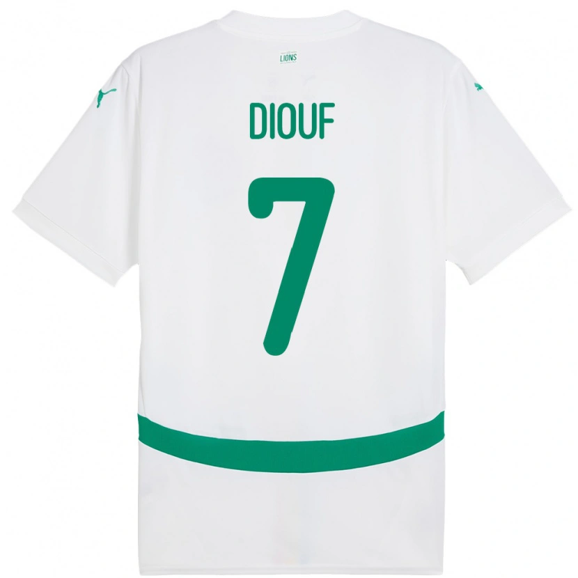 Danxen Niño Camiseta Senegal Oumar Diouf #7 Blanco 1ª Equipación 24-26 La Camisa México