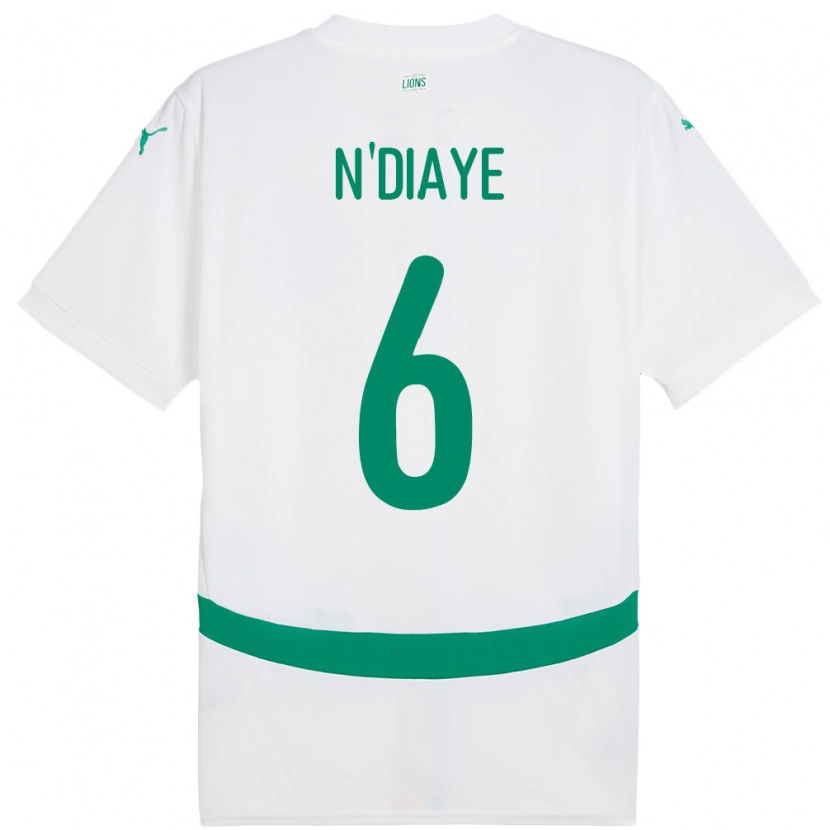 Danxen Niño Camiseta Senegal Niakhate N Diaye #6 Blanco 1ª Equipación 24-26 La Camisa México