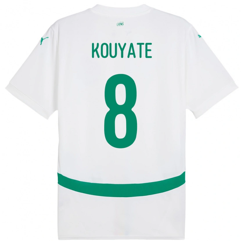 Danxen Niño Camiseta Senegal Cheikhou Kouyate #8 Blanco 1ª Equipación 24-26 La Camisa México
