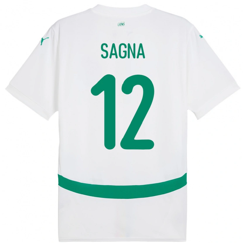 Danxen Niño Camiseta Senegal Safietou Sagna #12 Blanco 1ª Equipación 24-26 La Camisa México