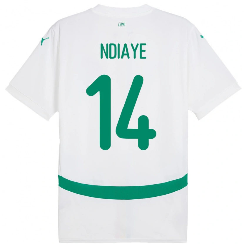 Danxen Niño Camiseta Senegal Salimata Ndiaye #14 Blanco 1ª Equipación 24-26 La Camisa México