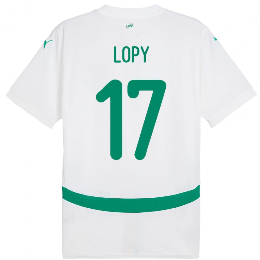 Danxen Niño Camiseta Senegal Dion Lopy #17 Blanco 1ª Equipación 24-26 La Camisa México