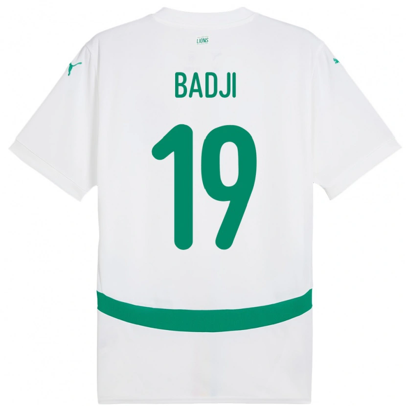 Danxen Niño Camiseta Senegal Youssouph Badji #19 Blanco 1ª Equipación 24-26 La Camisa México