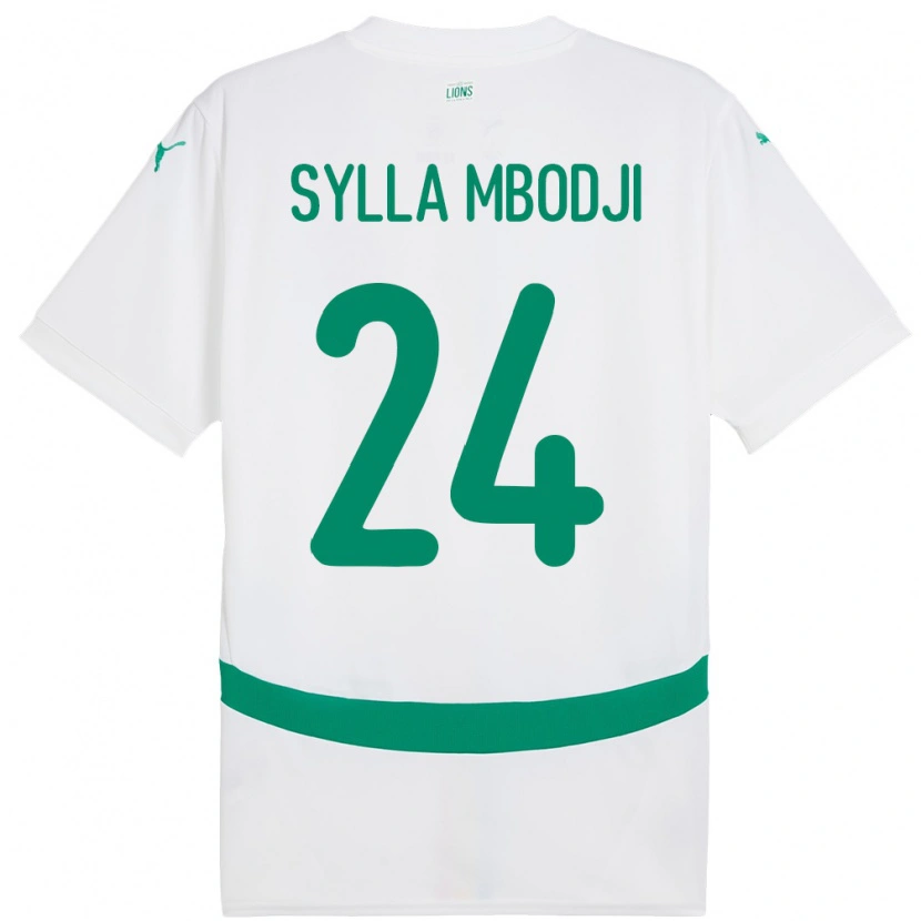 Danxen Niño Camiseta Senegal Coumba Sylla Mbodji #24 Blanco 1ª Equipación 24-26 La Camisa México