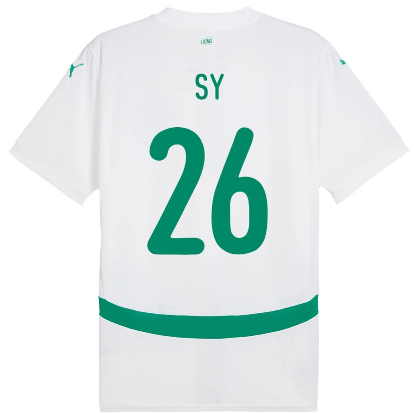 Danxen Niño Camiseta Senegal Astou Sy #26 Blanco 1ª Equipación 24-26 La Camisa México