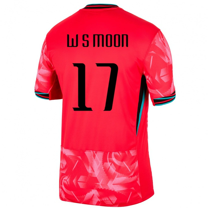 Danxen Niño Camiseta Corea Del Sur Seong-Woo Moon #17 Rojo 1ª Equipación 24-26 La Camisa México