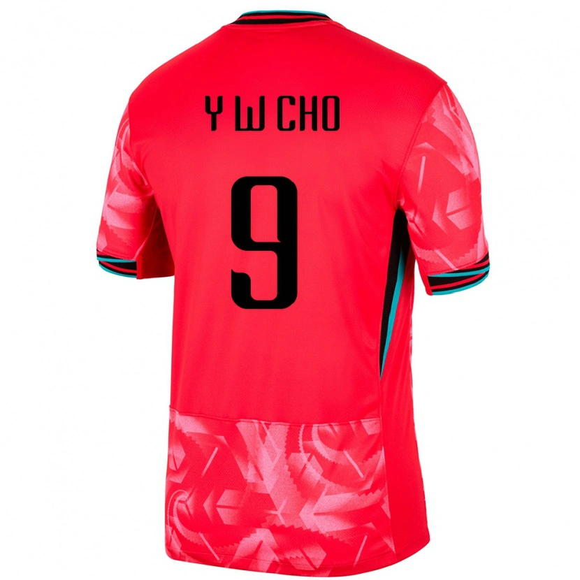 Danxen Niño Camiseta Corea Del Sur Young-Wook Cho #9 Rojo 1ª Equipación 24-26 La Camisa México