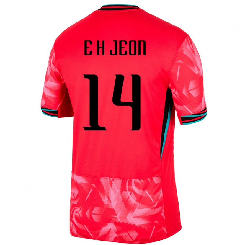 Danxen Niño Camiseta Corea Del Sur Jeon Eun Ha #14 Rojo 1ª Equipación 24-26 La Camisa México