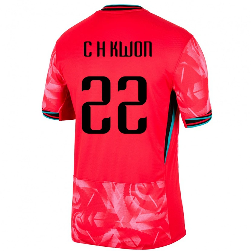 Danxen Niño Camiseta Corea Del Sur Chang-Hoon Kwon #22 Rojo 1ª Equipación 24-26 La Camisa México