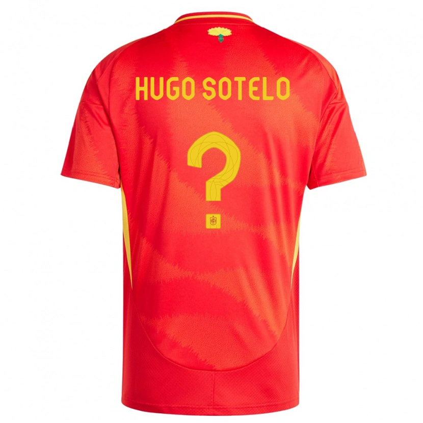 Danxen Niño Camiseta España Hugo Sotelo #0 Rojo 1ª Equipación 24-26 La Camisa México