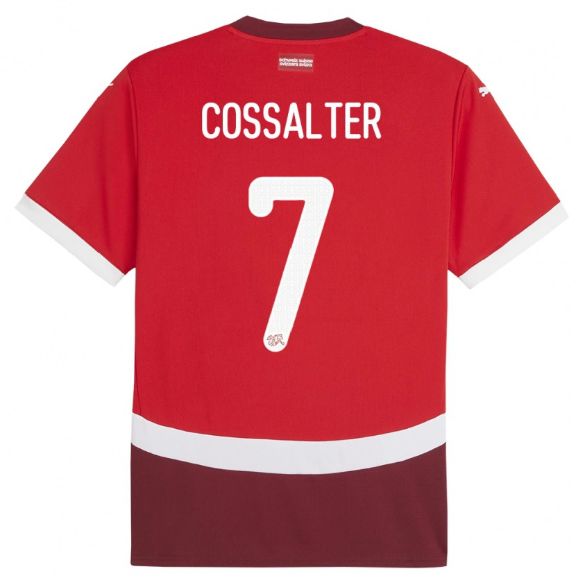 Danxen Niño Camiseta Suiza Ivan Cossalter #7 Rojo 1ª Equipación 24-26 La Camisa México