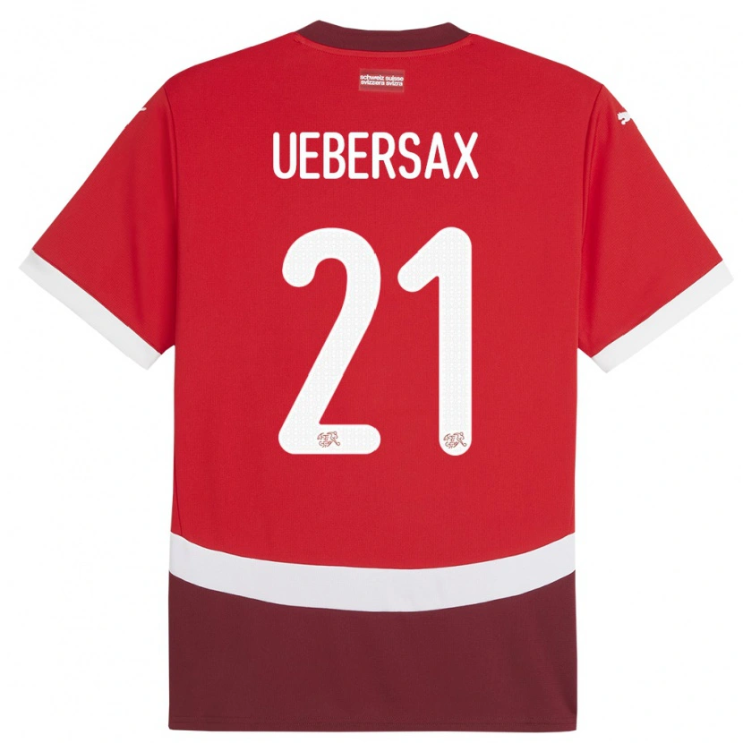 Danxen Niño Camiseta Suiza Jan Uebersax #21 Rojo 1ª Equipación 24-26 La Camisa México