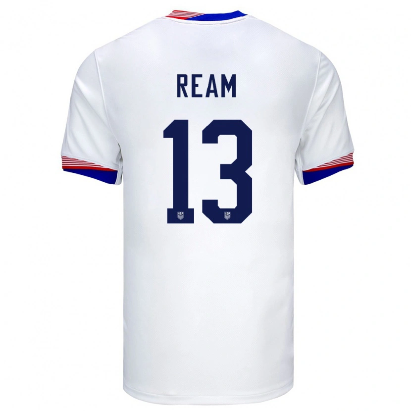 Danxen Niño Camiseta Estados Unidos Tim Ream #13 Blanco 1ª Equipación 24-26 La Camisa México
