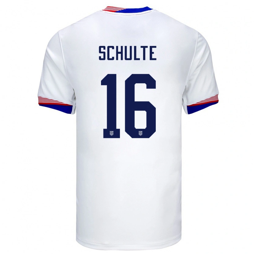 Danxen Niño Camiseta Estados Unidos Patrick Schulte #16 Blanco 1ª Equipación 24-26 La Camisa México