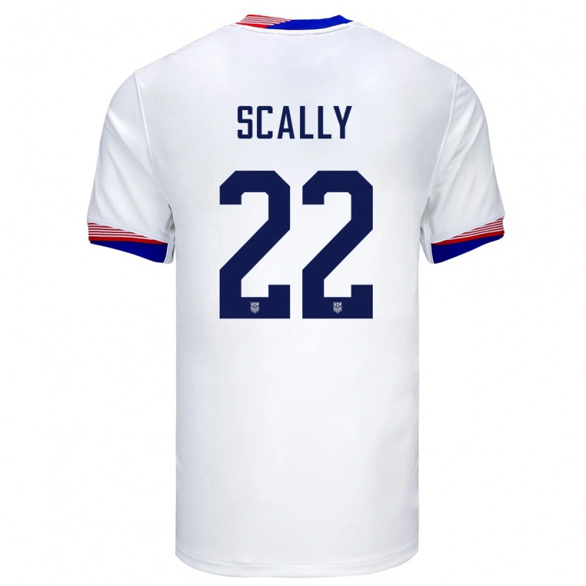 Danxen Niño Camiseta Estados Unidos Joe Scally #22 Blanco 1ª Equipación 24-26 La Camisa México
