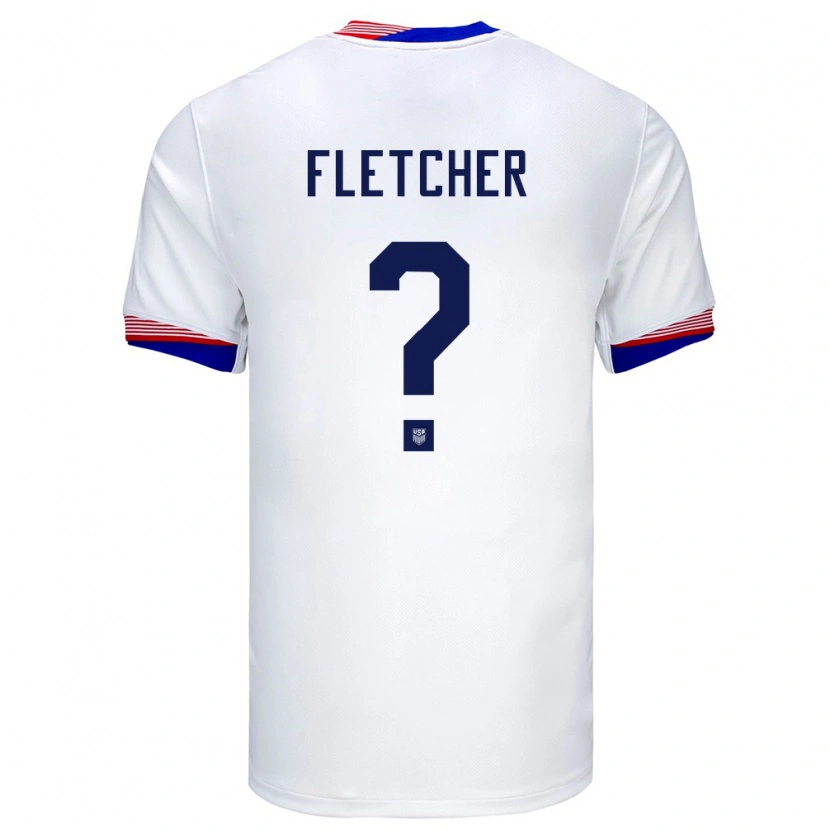 Danxen Niño Camiseta Estados Unidos Kristian Fletcher #0 Blanco 1ª Equipación 24-26 La Camisa México