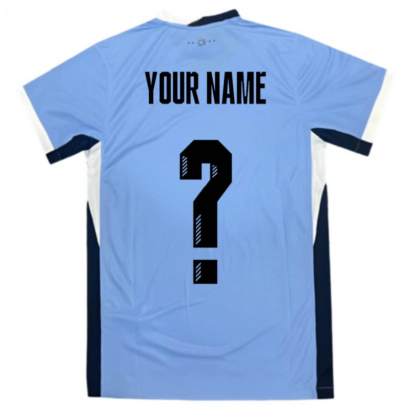 Danxen Niño Camiseta Uruguay Su Nombre #0 Blanco Negro 1ª Equipación 24-26 La Camisa México