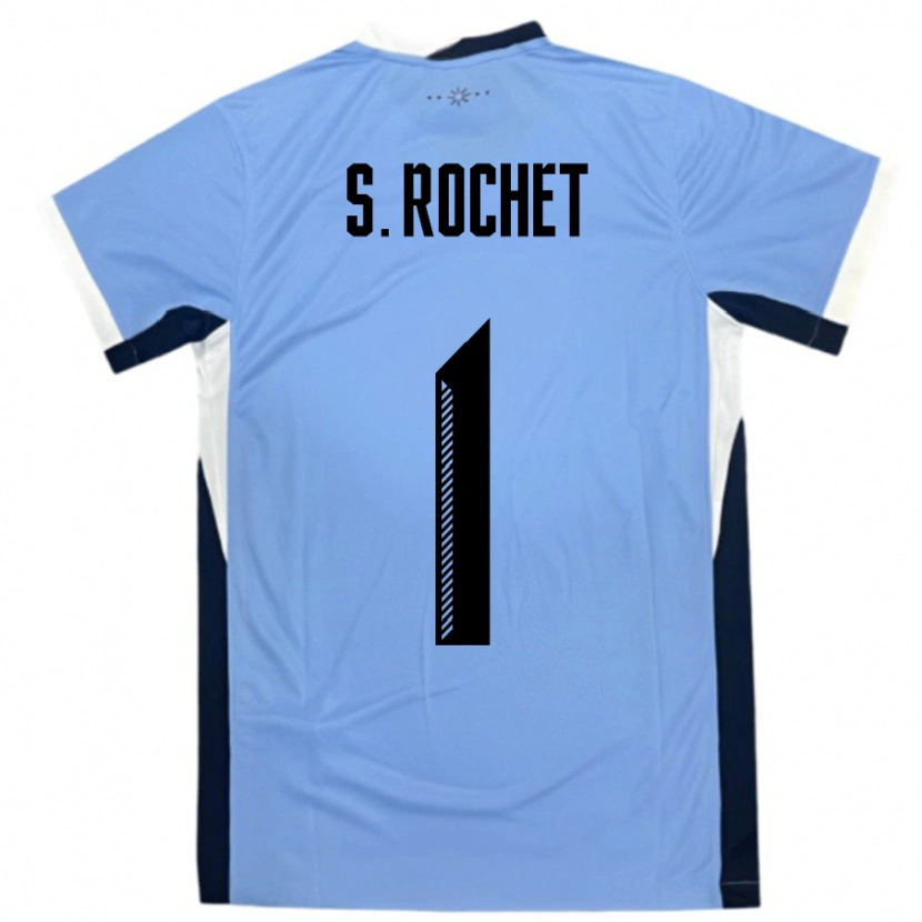 Danxen Niño Camiseta Uruguay Sergio Rochet #1 Blanco Negro 1ª Equipación 24-26 La Camisa México