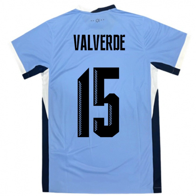 Danxen Niño Camiseta Uruguay Federico Valverde #15 Blanco Negro 1ª Equipación 24-26 La Camisa México