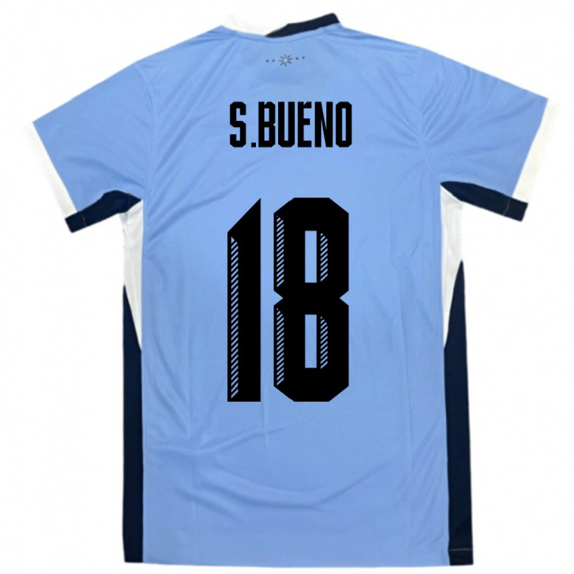 Danxen Niño Camiseta Uruguay Santiago Bueno #18 Blanco Negro 1ª Equipación 24-26 La Camisa México