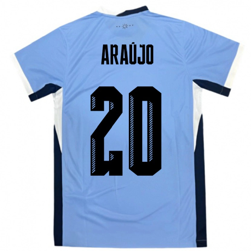 Danxen Niño Camiseta Uruguay Maxi Araújo #20 Blanco Negro 1ª Equipación 24-26 La Camisa México