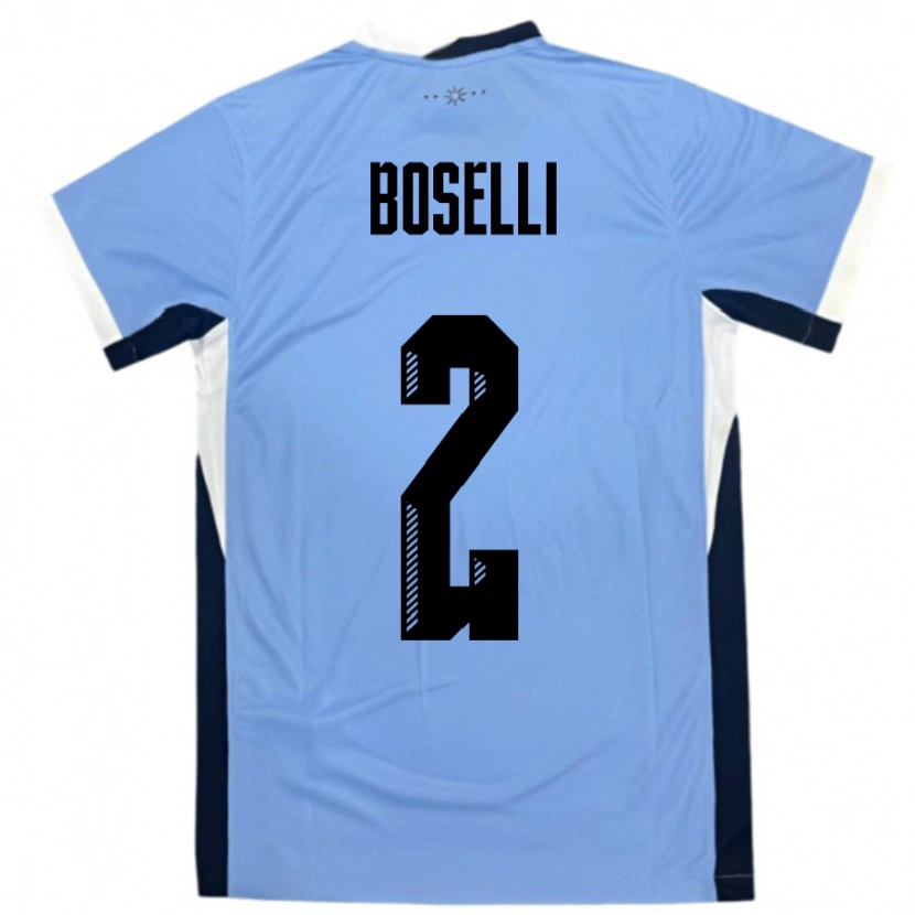 Danxen Niño Camiseta Uruguay Sebastián Boselli #2 Blanco Negro 1ª Equipación 24-26 La Camisa México