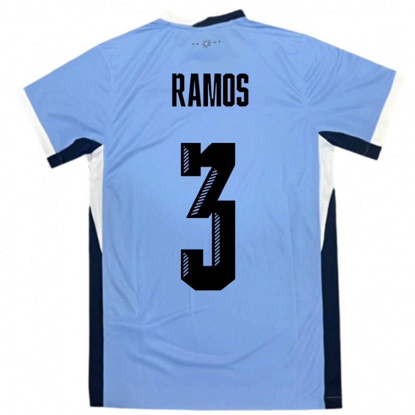 Danxen Niño Camiseta Uruguay Nicolás Ramos #3 Blanco Negro 1ª Equipación 24-26 La Camisa México