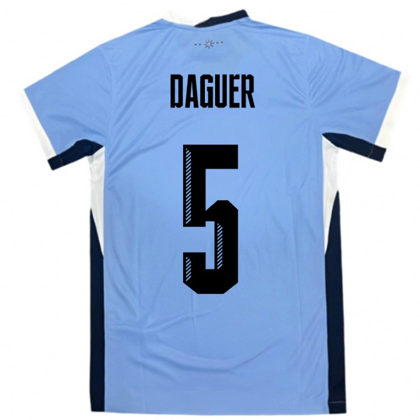 Danxen Niño Camiseta Uruguay Julio Daguer #5 Blanco Negro 1ª Equipación 24-26 La Camisa México
