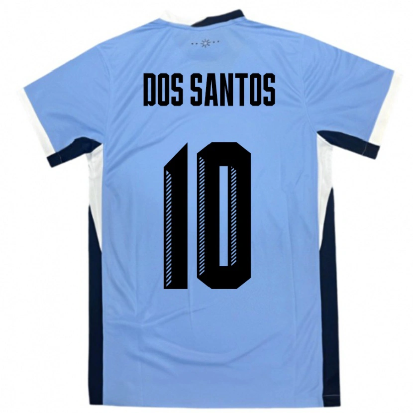Danxen Niño Camiseta Uruguay Alexander Dos Santos #10 Blanco Negro 1ª Equipación 24-26 La Camisa México