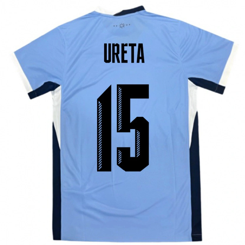 Danxen Niño Camiseta Uruguay Mateo Ureta #15 Blanco Negro 1ª Equipación 24-26 La Camisa México