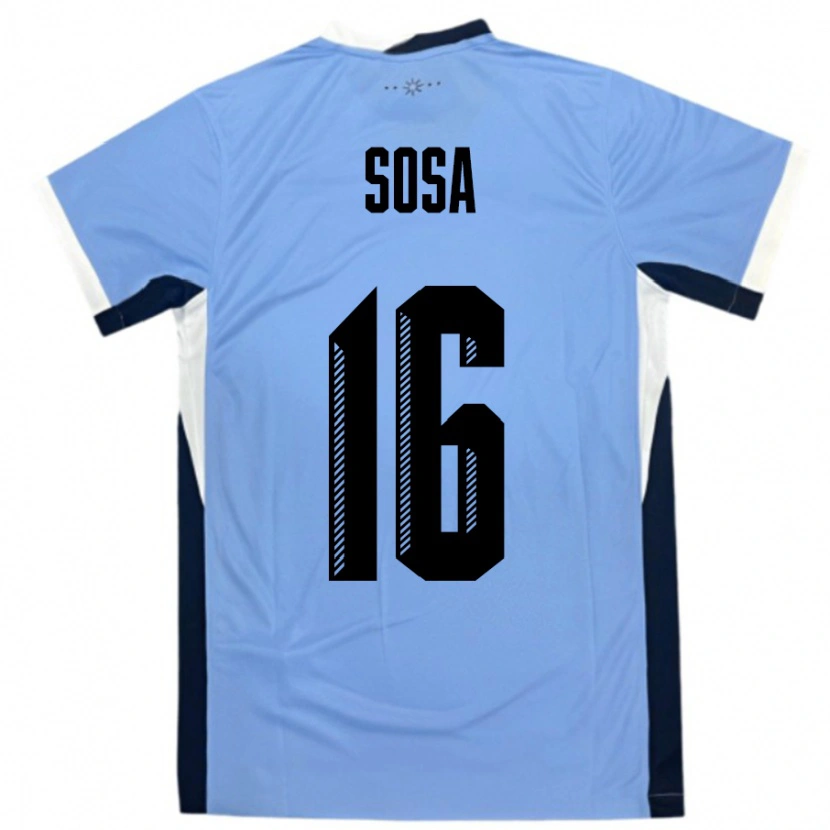 Danxen Niño Camiseta Uruguay Santiago Sosa #16 Blanco Negro 1ª Equipación 24-26 La Camisa México