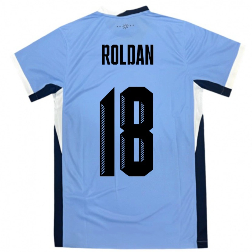 Danxen Niño Camiseta Uruguay Thiago Roldan #18 Blanco Negro 1ª Equipación 24-26 La Camisa México