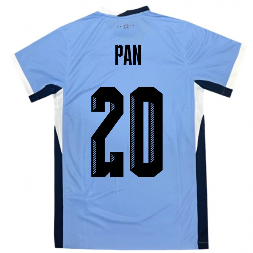 Danxen Niño Camiseta Uruguay Gonzalo Pan #20 Blanco Negro 1ª Equipación 24-26 La Camisa México