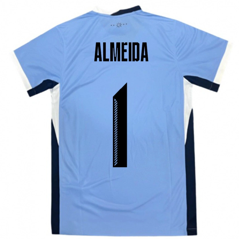 Danxen Niño Camiseta Uruguay Martin Almeida #1 Blanco Negro 1ª Equipación 24-26 La Camisa México