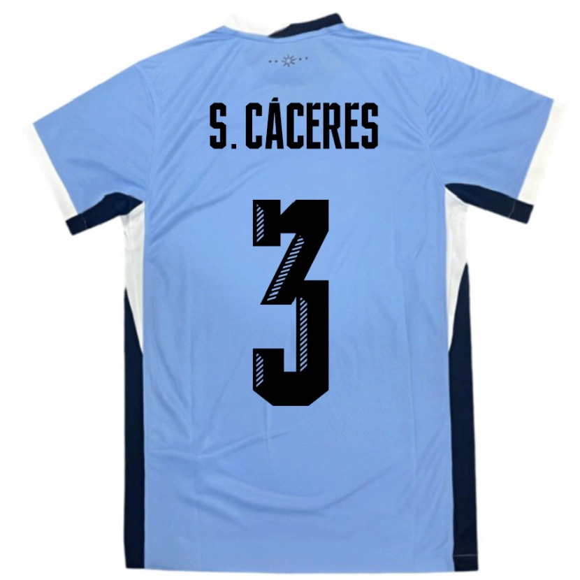 Danxen Niño Camiseta Uruguay Sebastian Caceres #3 Blanco Negro 1ª Equipación 24-26 La Camisa México
