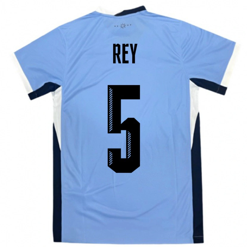 Danxen Niño Camiseta Uruguay Rodrigo Rey #5 Blanco Negro 1ª Equipación 24-26 La Camisa México