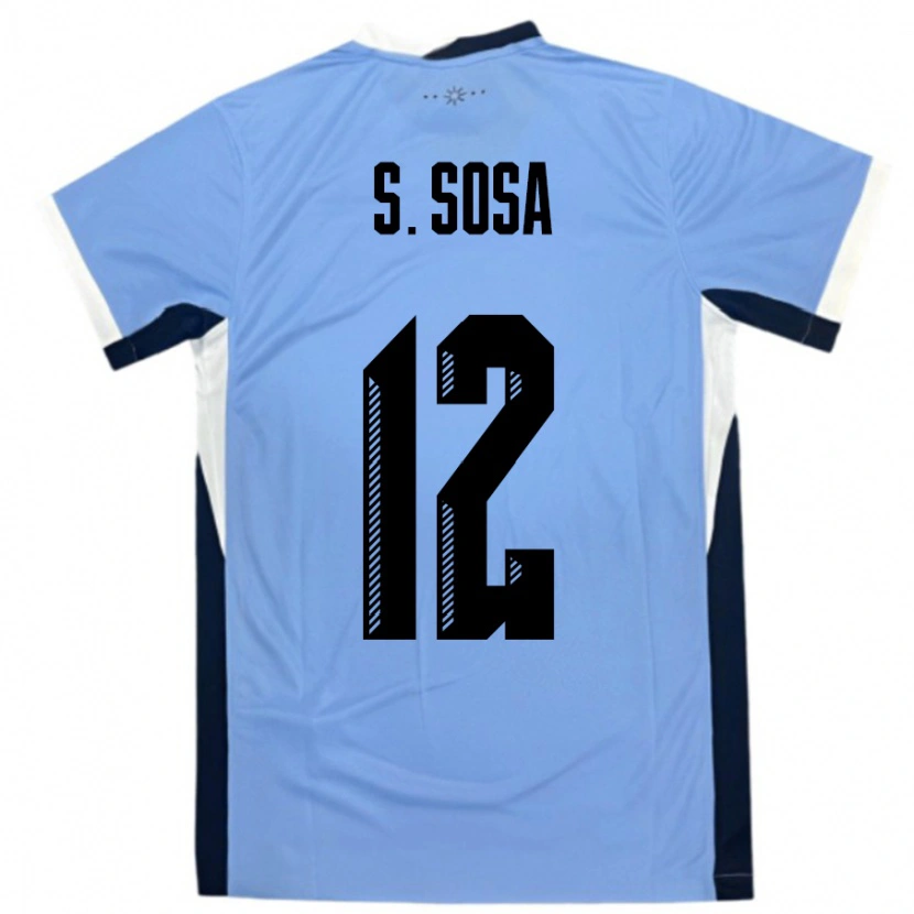 Danxen Niño Camiseta Uruguay Sebastian Sosa #12 Blanco Negro 1ª Equipación 24-26 La Camisa México