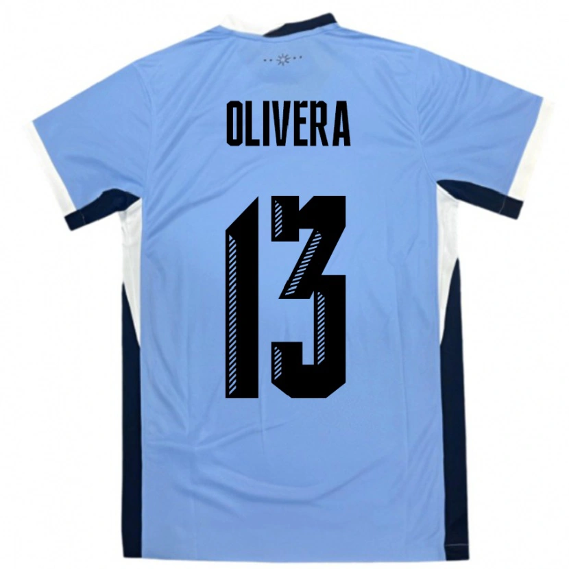 Danxen Niño Camiseta Uruguay Sofia Olivera #13 Blanco Negro 1ª Equipación 24-26 La Camisa México
