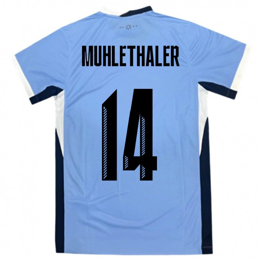Danxen Niño Camiseta Uruguay Stiven Muhlethaler #14 Blanco Negro 1ª Equipación 24-26 La Camisa México