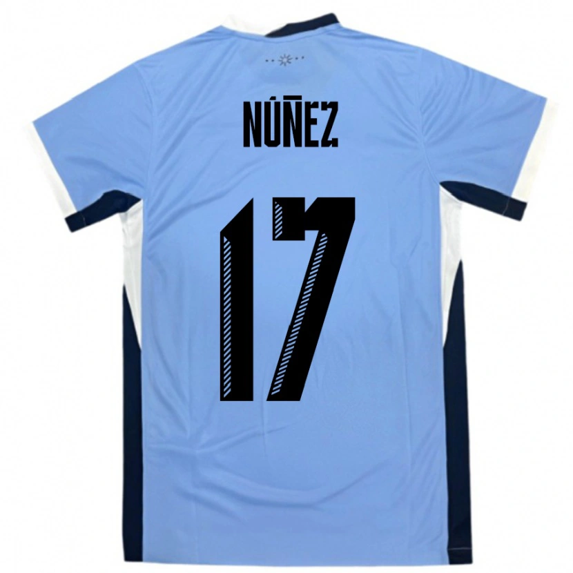 Danxen Niño Camiseta Uruguay Facundo Nunez #17 Blanco Negro 1ª Equipación 24-26 La Camisa México