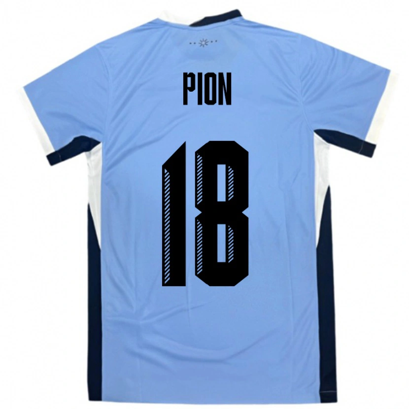 Danxen Niño Camiseta Uruguay Mariana Pion #18 Blanco Negro 1ª Equipación 24-26 La Camisa México