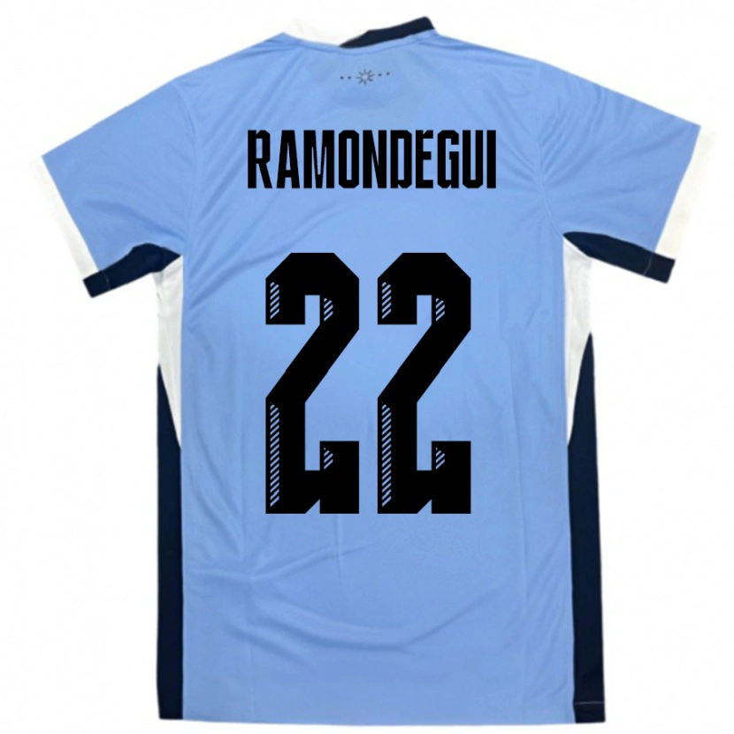 Danxen Niño Camiseta Uruguay Sofia Ramondegui #22 Blanco Negro 1ª Equipación 24-26 La Camisa México