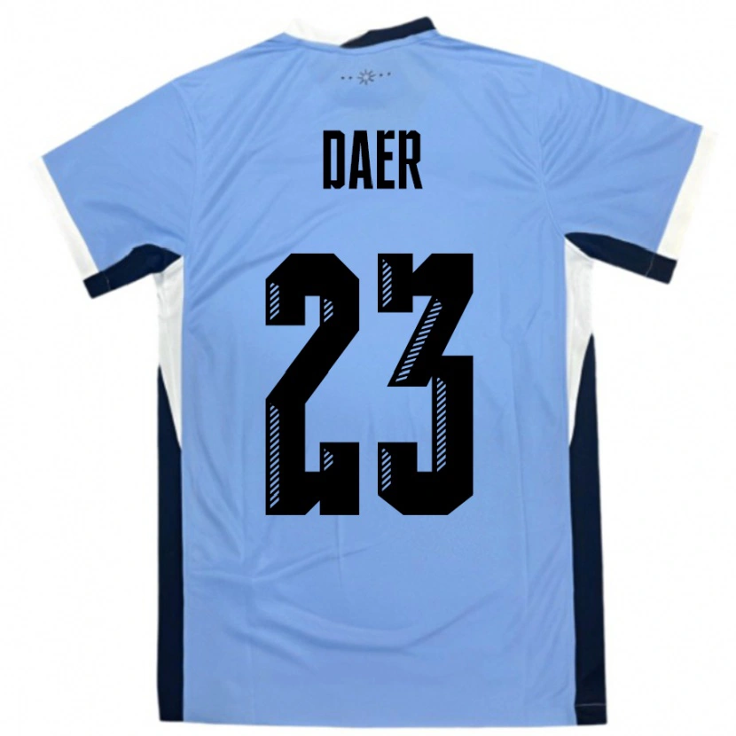 Danxen Niño Camiseta Uruguay Zulma Daer #23 Blanco Negro 1ª Equipación 24-26 La Camisa México