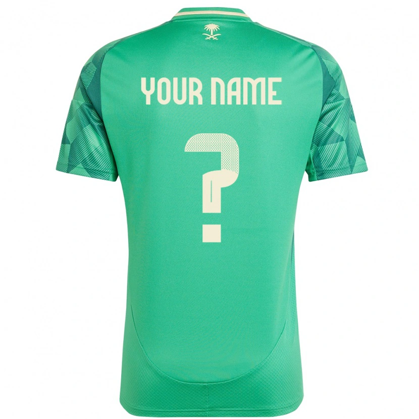 Danxen Niño Camiseta Arabia Saudita Su Nombre #0 Verde 1ª Equipación 24-26 La Camisa México